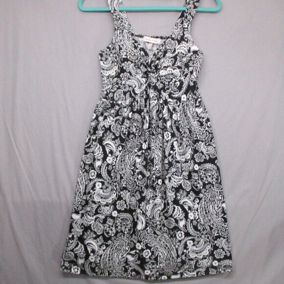 Harlow & Rose Shoulder stripe A-Line Dress Black & White Women Size | S - Picture 2 of 10